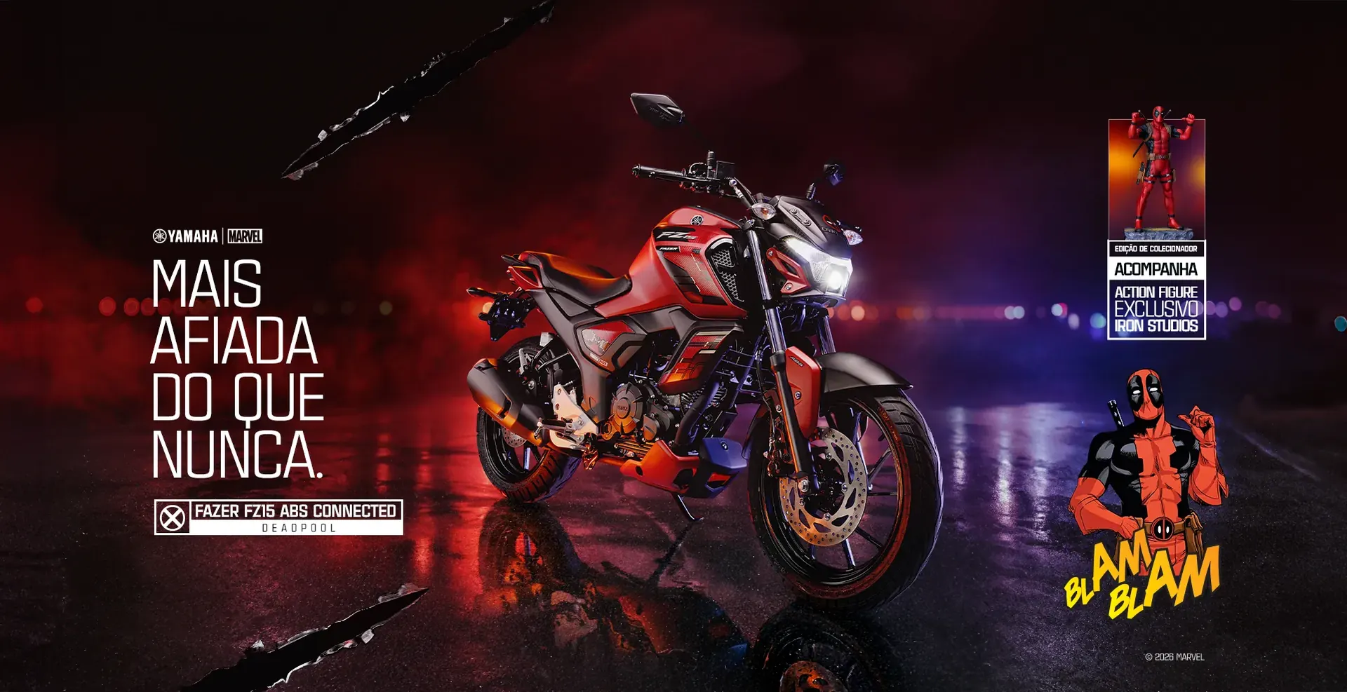 Fazer FZ15 ABS Connected Deadpool